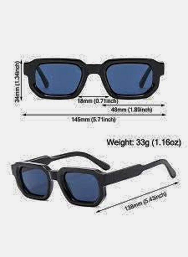 korico Optix Brown Blue Full Rim Square Sunglasses - Image 2